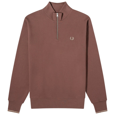 Fred Perry M3574 U85 Brick 1/4 Zip Sweatshirt Mens XS