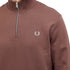 Fred Perry M3574 U85 Brick 1/4 Zip Sweatshirt Mens XS