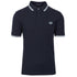 Fred Perry Silver Blue Twin Tipped Collar Dark Navy Blue Polo Shirt XS