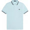 Fred Perry Black Tipped Collar Light Blue Polo Shirt XS