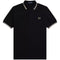 Fred Perry Brown Twin Tipped Collar Black Polo Shirt XS