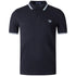 Fred Perry Light Blue Twin Tipped Collar Black Polo Shirt XS