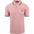 Fred Perry Oxblood Twin Tipped Collar Chalky Pink Polo Shirt XS