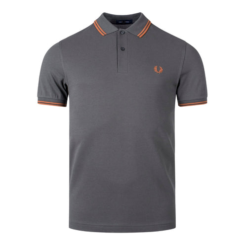 FRED PERRY M3600 U38 FIELD GREEN/NUT FLAKE TWIN TIPPED FRED PERRY POLOS HIRT XXL