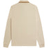 FRED PERRY M3636 691 OATMEAL LS TWIN TIPPED POLO SHIRT S