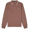 Fred Perry M3636 U85 Maroon Long Sleeve Polo Shirt Mens M