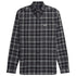 Fred Perry Long Sleeve Black Brushed Twill Tartan Shirt XS