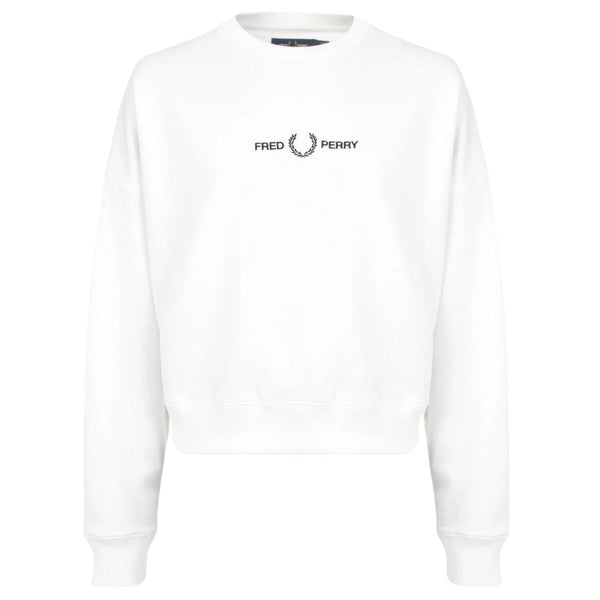Fred Perry Branded Logo Snow White Sweatshirt XXL