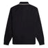Fred Perry Knitted Collar Black Long Sleeve Shirt L