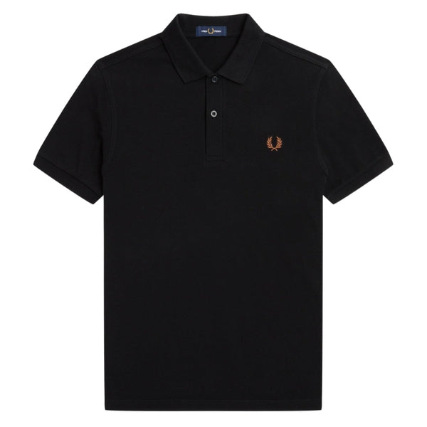 Fred Perry Plain Black Polo Shirt XS