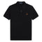 Fred Perry Plain Black Polo Shirt XS