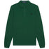 Fred Perry Plain Ivy Green Long Sleeve Polo Shirt XXL