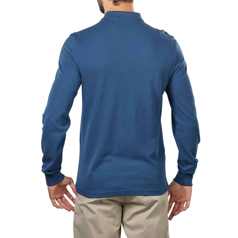 FRED PERRY M6006 963 MIDNIGHT BLUE LS PLAIN POLO SHIRT S