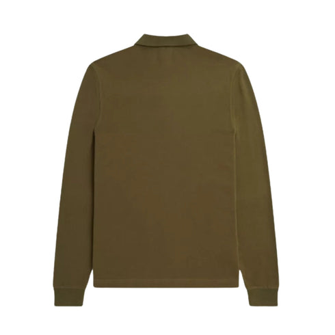 FRED PERRY M6006 R79 UNIFORM GREEN LS PLAIN POLO SIRT S