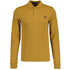 FRED PERRY M6006 T59 DARK CARAMEL/BLACK LS PLAIN POLO SHIRT XS