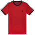 Fred Perry Taped Ringer Shoulder Deep Red T-Shirt M