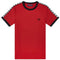 Fred Perry Taped Ringer Shoulder Deep Red T-Shirt