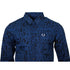 FRED PERRY M6575 R31 SHADED COBALT GRAPHIC TEXT SHIRT XS