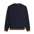 FRED PERRY M6589 608 NAVY BUTTON THROUGH SWEATSHIRT/CARDIGAN S