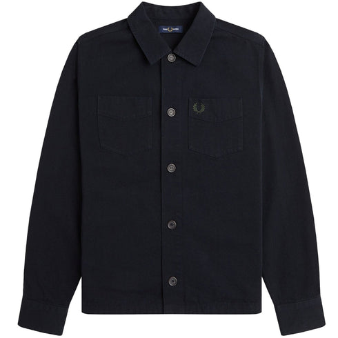 Fred Perry M6627 102 Black Over Shirt Mens XS