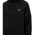 FRED PERRY M6632 102 BLACK RIPSTOP TRICOT HOODED SWEAT S