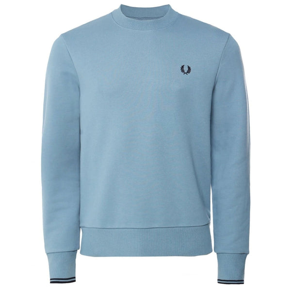 Fred Perry Crew Neck Ash Blue Sweatshirt S