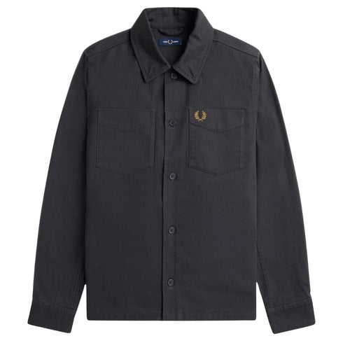 Fred Perry M7754 297 Anchor Grey Over Shirt Jacket Mens S