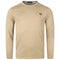 Fred Perry Twin Tipped Long Sleeve Light Brown T-Shirt S