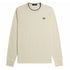 Fred Perry M9602 U87 Beige Long Sleeve T-shirt Mens XS