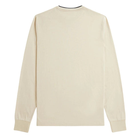 Fred Perry M9602 U87 Beige Long Sleeve T-shirt Mens XS