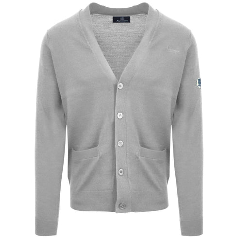 Aquascutum Grey Button-Up Cardigan S
