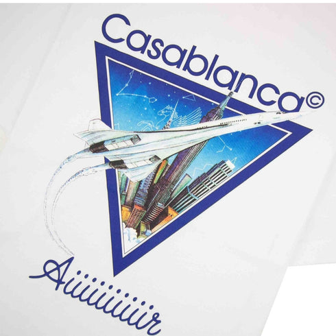 Casablanca Air Concorde Design White T-Shirt XS