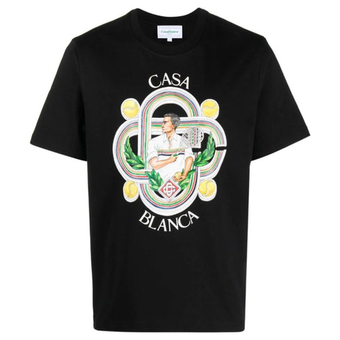 Casablanca Le Joueur Design Black T-Shirt S