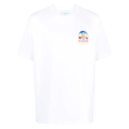 Casablanca Vue De L'Arche Design White T-Shirt S