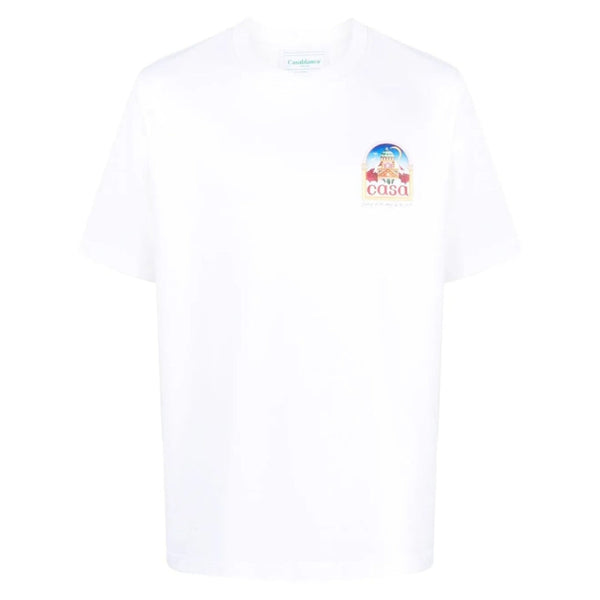 Casablanca Vue De L'Arche Design White T-Shirt S