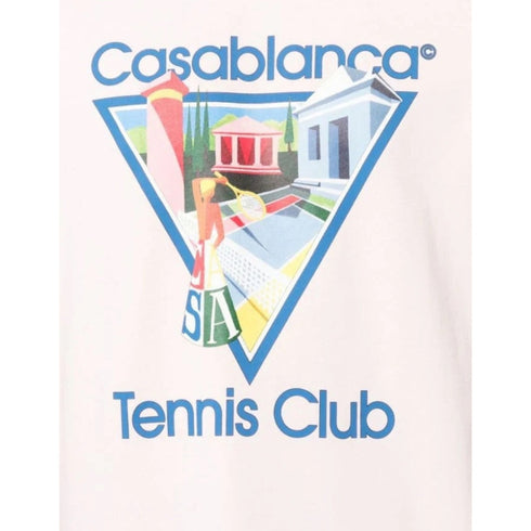 Casablanca Le Joueuse Tennis Club Design Pink T-Shirt S