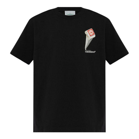 CASABLANCA LEANING COLUMN BLACK T-SHIRT S