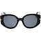 Marc Jacobs Grey Rounded Lens Black Sunglasses One Size