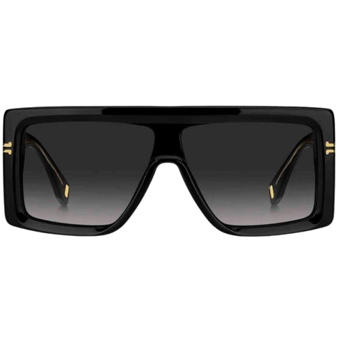 Marc Jacobs Black Square Framed Dark Grey Lens Sunglasses One Size