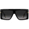 Marc Jacobs Black Square Framed Dark Grey Lens Sunglasses One Size