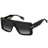 Marc Jacobs Black Square Framed Dark Grey Lens Sunglasses One Size