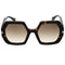 Marc Jacobs Brown Gradient Lens Havana Thick Framed Sunglasses One Size