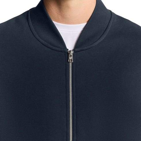 Lyle & Scott Navy Blue Half Raglan Jersey Bomber S
