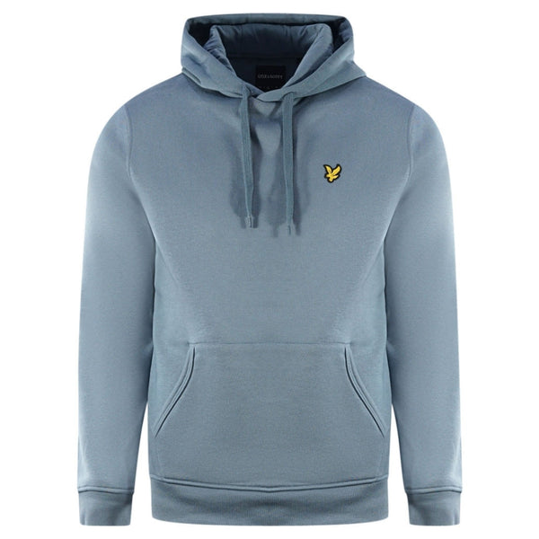 Lyle & Scott Branded Slate Blue Pull-over Hoodie S