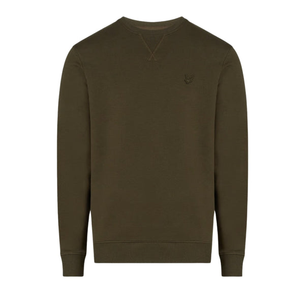 Lyle & Scott Tonal Eagle Form Green Crewneck Jumper S