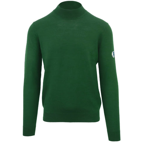 Aquascutum Mock Neck Green Jumper Mla423 32 - Style Centre Wholesale