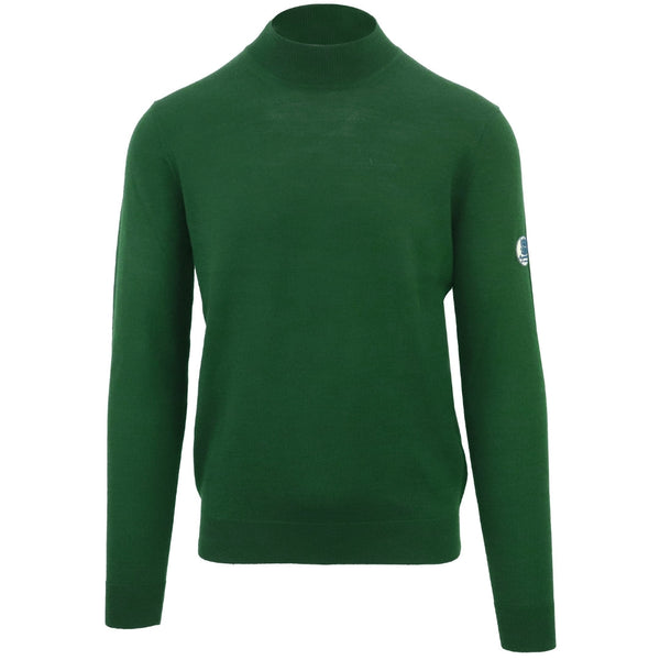 Aquascutum Mock Neck Green Jumper Mla423 32 - Style Centre Wholesale