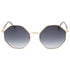 Love Moschino Dark Grey F Hexagon Lens Rose Gold Sunglasses MOL029 000 90