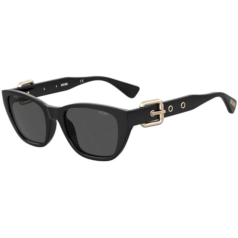 Moschino Buckle Arms Black Sunglasses MOS130 807 IR