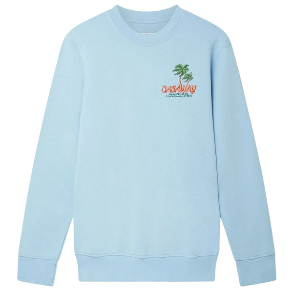 Casablanca Embroidered Sweatshirt Coachella Valley Blue Ms22 Jtp 001 02 001 Blue Sweatshirts Mens